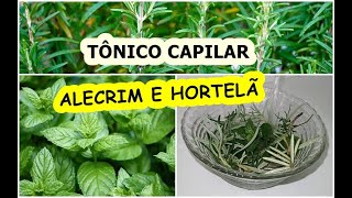 TÔNICO DE ALECRIM E HORTELÃ PARA CRESCIMENTO DOS CABELOS [upl. by Karoline683]