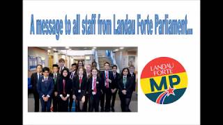 Thank you to our staff from your Landau Forte Parliament Members [upl. by Witte]