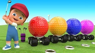 Golf Balls 3D for Kids Children Toddlers Games  Little Baby Fun Play Golf Game Learning Colors [upl. by Saturday]