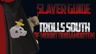 Trolls South of Mount Quidamortem  OSRS Slayer GuideLocation [upl. by Seuqirdor959]