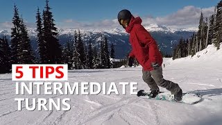 5 Tips for Intermediate Sliding Turns  Snowboard Tutorial [upl. by Scholz]