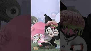 Kurozombie 20🌸 vs KITTY B Mutant👁 kuromi mymelody animation sanrio hellokitty [upl. by Adekan]