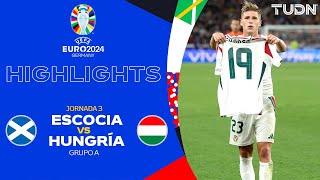 HIGHLIGHTS  Escocia vs Hungría  UEFA EURO 2024  J3  TUDN [upl. by Janeva563]