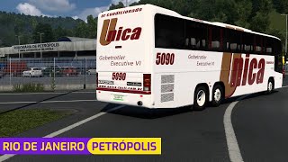 4K  Única  Rio de Janeiro x Petrópolis  Mapa RBR [upl. by Ahsinej]