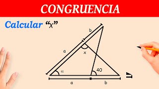 CONGRUENCIA de TRIANGULOS  ejercicios resueltos paso a paso [upl. by Drabeck]