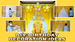 SIMPLE DIY BIRTHDAY DECORATION IDEAS  HOME PARTY DECORATION IDEAS  Rex Montalbo [upl. by Ynnig]