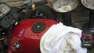 BMW K75 How to check the battery and generator and connectors [upl. by Aiym]