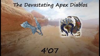 MHRISE PC  7★ The Devastating Apex Diablos  Dual Blades Solo 407 [upl. by Edac]