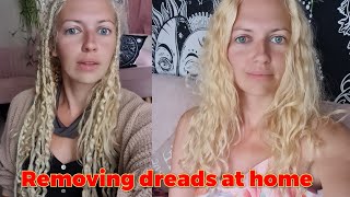 How to remove synthetic dreadlocks at home  Sammy Jayne [upl. by Annette]