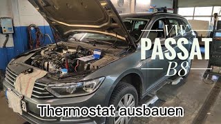 VW Passat B8 20 TDI Thermostat ausbauenwechseln Golf 7 Audi A3 Tiguan Touran Anleitung Tutorial [upl. by Nagar]