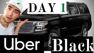 Uber Black Day 1  You Wont Believe How Much I Made [upl. by Ennaear515]