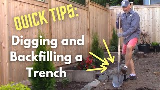 Tips for Digging and Backfilling a Trench [upl. by Giordano]