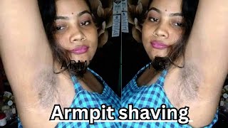 how to shave underarm for beginnersArmpit shaving Village girl [upl. by Negaet]