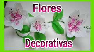 Como hacer Flores de papel  Hermosa Flor de papel crepe  DIY Tutorial manualidades [upl. by Eelik]