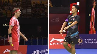 Anthony sinisuka ginting ina vs Victor axelsen den  semifinal Hongkong open 2024 [upl. by Pul865]