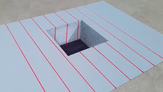 very easy 3d drawing on paper for beginners [upl. by Hsirrap]