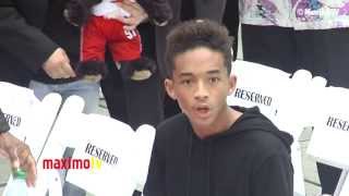 Jaden Smith SURPRISED REACTION at Jackie Chan Handprint and Footprint Ceremony [upl. by Grobe465]