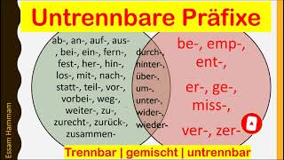 Untrennbare PräfixeVorsilben  Verben mit untrennbaren PräfixenVorsilben  WITH SUBTITLES مترجم [upl. by Sanger436]