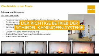 WEBINAR Der richtige Betrieb der Schiedel KaminofenSysteme [upl. by Danziger]