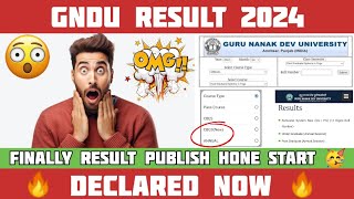 Gndu Result 2024🔥Declared Now🔥CBGS New 😍 2nd Semester Classes 🎆 Gndu Result News Today [upl. by Rj]