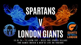 Spartans vs London Giants 13012024 Double Header [upl. by Eenoj]