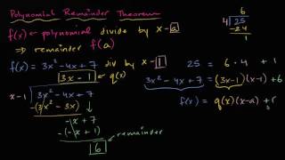 Polynomial remainder theorem proof [upl. by Otti]