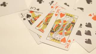 Playing Cards 01  Throwing Cards on White Surface  Free Stock Footage 4K [upl. by Onivla]