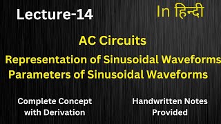 Representation and Parameters of Sinusoidal Waveforms  AC Circuits  Basic Electrical Engineering [upl. by Arok]