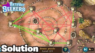 Artifact Seekers  Bonus Puzzle Level 2 Lines with skulls  EP 2 Solution [upl. by Uolyram980]