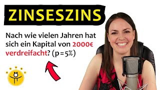 Zinseszins Jahre berechnen – Zinsrechnung Zinsen [upl. by Hcahsem]