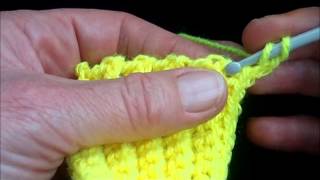 How to do double crochet rib stitch US single crochet  tutorial [upl. by Steinke867]