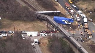 Train Crashes Into Truck 50 Injured in North Carolina [upl. by Qidas]