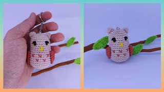 Chaveiro Corujinha Amigurumi Passo a Passo   Aula Completa [upl. by Polash]