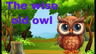 A wise old owl moral story for kids in EnglishMoral stories [upl. by Ligetti]