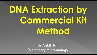 DNA Extraction by Commercial kit method [upl. by Cathlene]