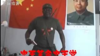 blackman singing chinese red songs [upl. by See]