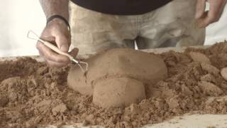 How to build a sand sculpture Beginners Demonstration [upl. by Verine418]