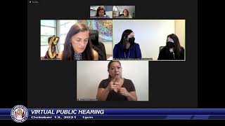 Virtual Public Hearing  Speaker Therese M Terlaje  October 13 2021 1pm [upl. by Jacquenetta]