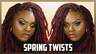 Spring Twists for Beginners on Natural Hair  Rubberband Method  JOYNAVON [upl. by Arodaeht]