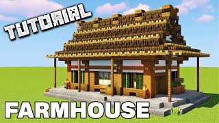 Japanese Farmhouse  Minecraft Tutorial [upl. by Dominik145]