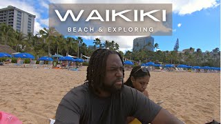 Exploring Waikiki  Beach amp Park  Hawaii Vlog [upl. by Kilmarx]