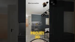 Projet 3D d’aménagement de studio de 30m2 miralavandier hometour [upl. by Ainatit]