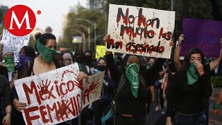 Así fue la marcha feminista en CdMx contra la violencia de género [upl. by Aisatna643]