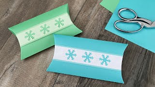 How To Make A Pillow Box  Paper Craft Ideas [upl. by Bela523]