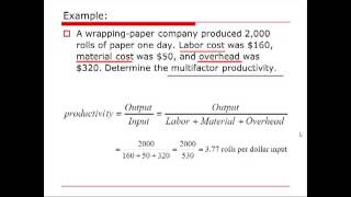 OM Calculation Productivity [upl. by Igenia]