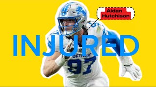 Aidan Hutchinson SHATTERS tibia in shocking season ending injury [upl. by Ennaxxor]