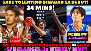 PAGBABALIK NI SAGE BINABAD SA DEBUT SJ NANALO NG AWARD KAI SOTTO SOLID PREP GAME B4 GILAS [upl. by Gaynor]