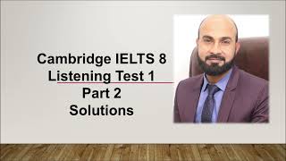 Cambridge IELTS 8 Listening Test 1 Part 1 Solutions by Yashal [upl. by Levi]