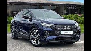 Approved Used Audi Q4 ETron Q4 Sportback Edition 1 50 etron quattro  Blackburn Audi [upl. by Enieledam]