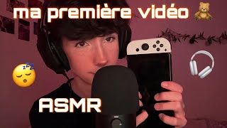 Ma première vidéo asmr  Taping chuchotements brushing 🧸✨ [upl. by Yance]